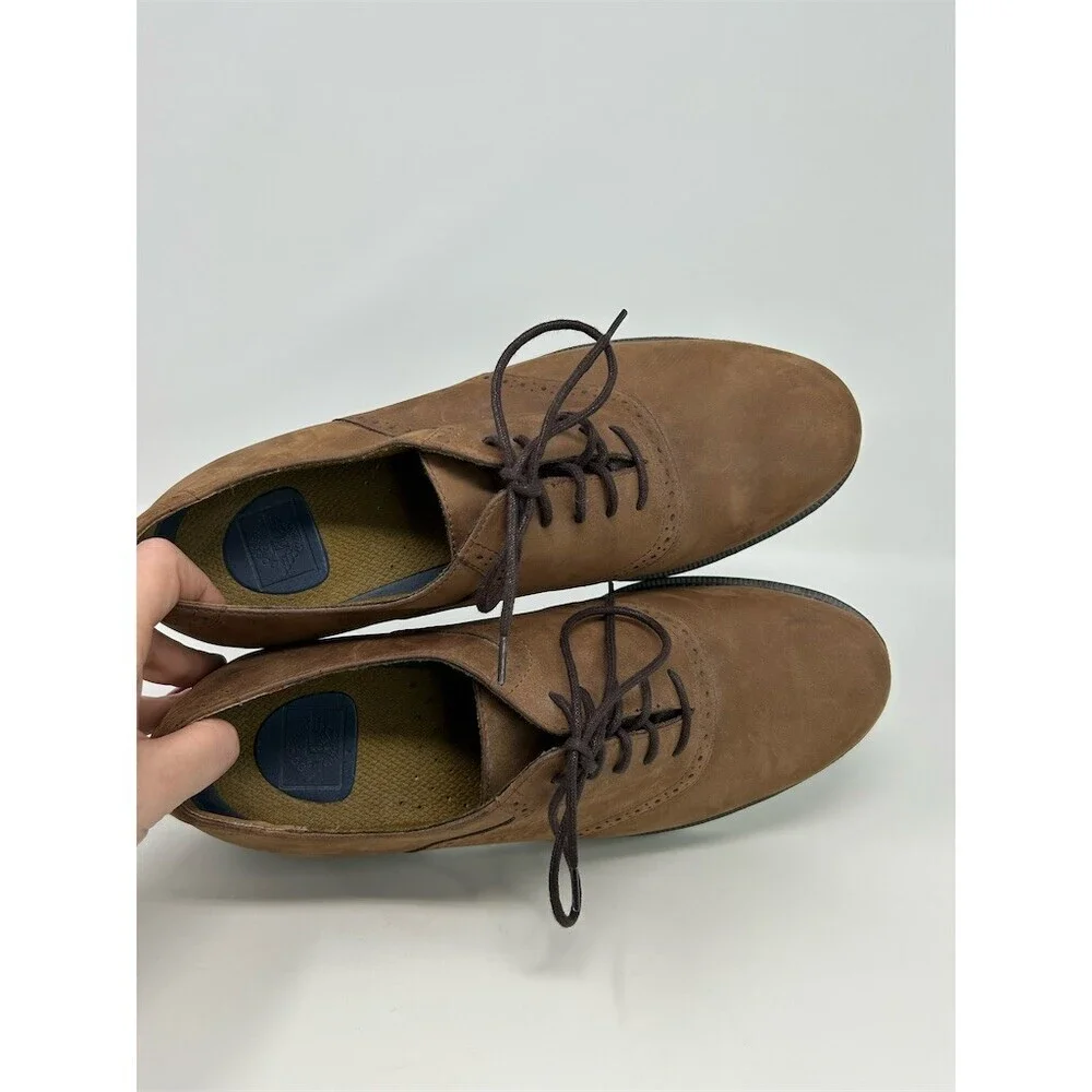 Dockers Men's Brown Wingtip Brogue Oxford Dress Shoes Lace Up Lug Sole Size 12